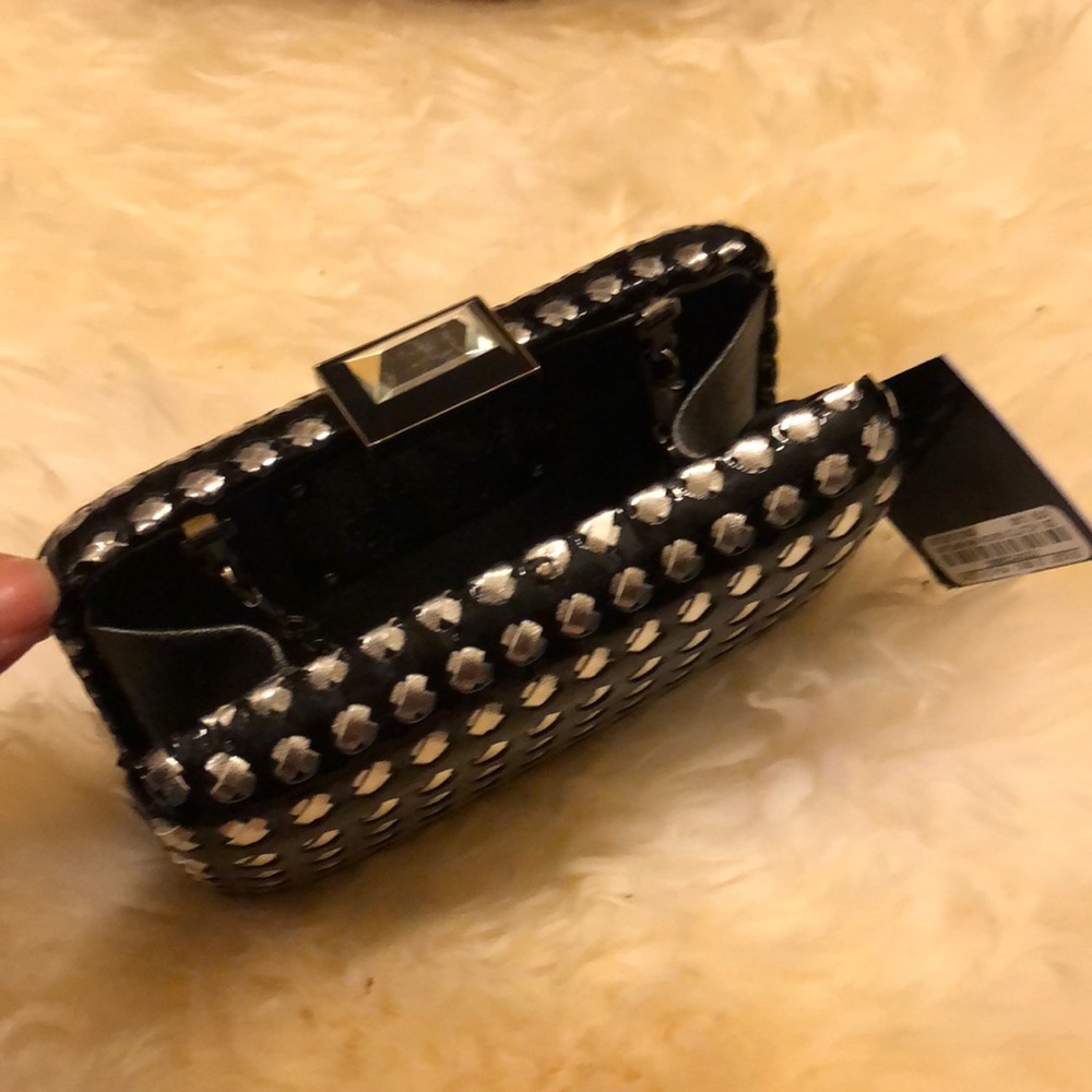 Bebe Kardashians Woven Clutch Purse Bag